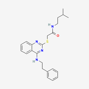 N-isopentyl-2-((4-(phenethylamino)quinazolin-2-yl)thio)acetamide