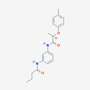 molecular formula C20H24N2O3 B269152 N-(3-{[2-(4-methylphenoxy)propanoyl]amino}phenyl)butanamide 