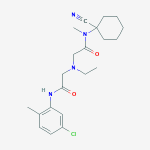 N-(5-chloro-2-methylphenyl)-2-[[2-[(1-cyanocyclohexyl)-methylamino]-2-oxoethyl]-ethylamino]acetamide