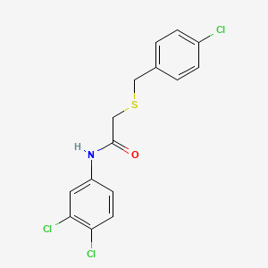 N-(3,4-dichlorophenyl)-2-[(4-chlorophenyl)methylthio]acetamide