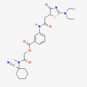 [2-[(1-Cyanocyclohexyl)-methylamino]-2-oxoethyl] 3-[[2-[2-(diethylamino)-4-oxo-1,3-thiazol-5-yl]acetyl]amino]benzoate