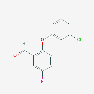 2-(3-Chlorophenoxy)-5-fluorobenzaldehyde