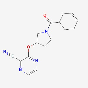 3-((1-(Cyclohex-3-enecarbonyl)pyrrolidin-3-yl)oxy)pyrazine-2-carbonitrile