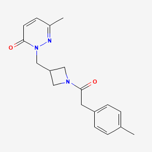 6-Methyl-2-[[1-[2-(4-methylphenyl)acetyl]azetidin-3-yl]methyl]pyridazin-3-one