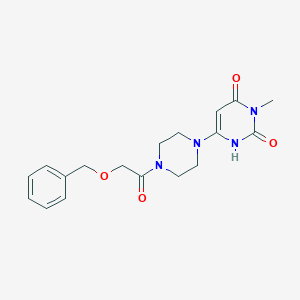 6-(4-(2-(benzyloxy)acetyl)piperazin-1-yl)-3-methylpyrimidine-2,4(1H,3H)-dione