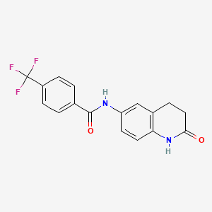 N~1~-(2-oxo-1,2,3,4-tetrahydro-6-quinolinyl)-4-(trifluoromethyl)benzamide