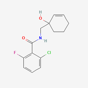 2-chloro-6-fluoro-N-[(1-hydroxycyclohex-2-en-1-yl)methyl]benzamide