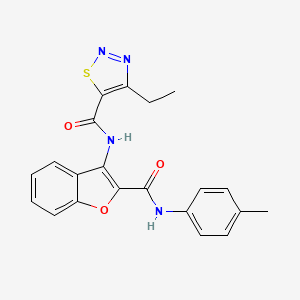 4-ethyl-N-(2-(p-tolylcarbamoyl)benzofuran-3-yl)-1,2,3-thiadiazole-5-carboxamide