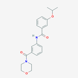 molecular formula C21H24N2O4 B269159 3-isopropoxy-N-[3-(4-morpholinylcarbonyl)phenyl]benzamide 