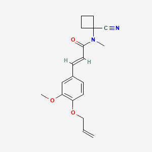 molecular formula C19H22N2O3 B2691591 (E)-N-(1-cyanocyclobutyl)-3-(3-methoxy-4-prop-2-enoxyphenyl)-N-methylprop-2-enamide CAS No. 1223866-24-7