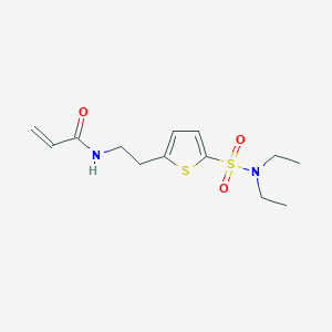 molecular formula C13H20N2O3S2 B2691594 N-{2-[5-(diethylsulfamoyl)thiophen-2-yl]ethyl}prop-2-enamide CAS No. 2094506-19-9