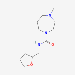 molecular formula C12H23N3O2 B2691595 4-methyl-N-((tetrahydrofuran-2-yl)methyl)-1,4-diazepane-1-carboxamide CAS No. 925567-46-0