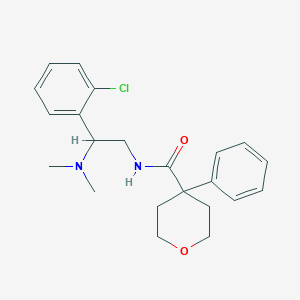molecular formula C22H27ClN2O2 B2691597 N-(2-(2-chlorophenyl)-2-(dimethylamino)ethyl)-4-phenyltetrahydro-2H-pyran-4-carboxamide CAS No. 1209687-97-7