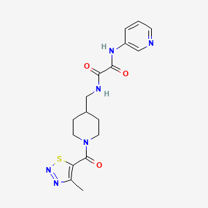 molecular formula C17H20N6O3S B2691600 N1-((1-(4-methyl-1,2,3-thiadiazole-5-carbonyl)piperidin-4-yl)methyl)-N2-(pyridin-3-yl)oxalamide CAS No. 1234983-38-0