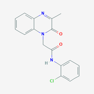 molecular formula C17H14ClN3O2 B2691610 N-(2-chlorophenyl)-2-(3-methyl-2-oxoquinoxalin-1(2H)-yl)acetamide CAS No. 1112445-11-0