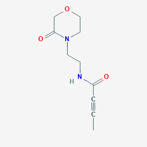 molecular formula C10H14N2O3 B2691618 N-[2-(3-Oxomorpholin-4-yl)ethyl]but-2-ynamide CAS No. 2411242-96-9