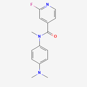 molecular formula C15H16FN3O B2691619 N-[4-(dimethylamino)phenyl]-2-fluoro-N-methylpyridine-4-carboxamide CAS No. 1389719-63-4