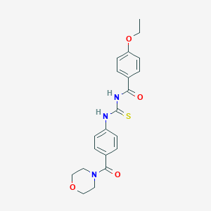molecular formula C21H23N3O4S B269162 4-ethoxy-N-{[4-(morpholin-4-ylcarbonyl)phenyl]carbamothioyl}benzamide 