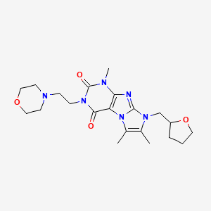 1,6,7-trimethyl-3-(2-morpholinoethyl)-8-((tetrahydrofuran-2-yl)methyl)-1H-imidazo[2,1-f]purine-2,4(3H,8H)-dione