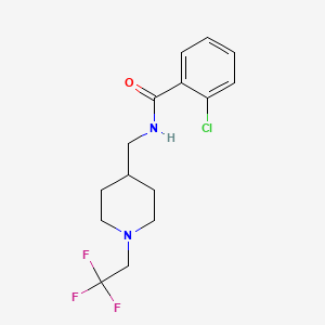 2-Chloro-N-[[1-(2,2,2-trifluoroethyl)piperidin-4-yl]methyl]benzamide