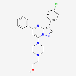 2-(4-(3-(4-Chlorophenyl)-5-phenylpyrazolo[1,5-a]pyrimidin-7-yl)piperazin-1-yl)ethanol