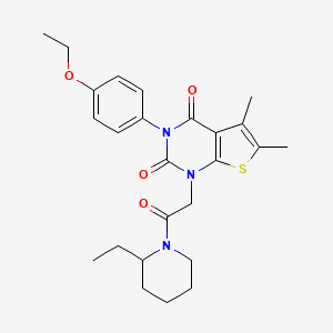 3-(4-ethoxyphenyl)-1-(2-(2-ethylpiperidin-1-yl)-2-oxoethyl)-5,6-dimethylthieno[2,3-d]pyrimidine-2,4(1H,3H)-dione
