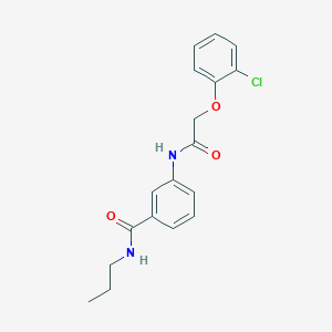 molecular formula C18H19ClN2O3 B269167 3-{[(2-chlorophenoxy)acetyl]amino}-N-propylbenzamide 