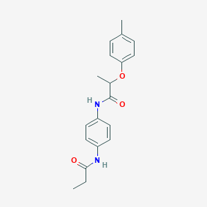 molecular formula C19H22N2O3 B269168 2-(4-methylphenoxy)-N-[4-(propionylamino)phenyl]propanamide 