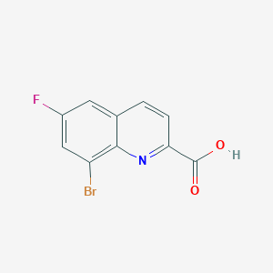 molecular formula C10H5BrFNO2 B2691694 8-溴-6-氟喹啉-2-甲酸 CAS No. 1067914-40-2