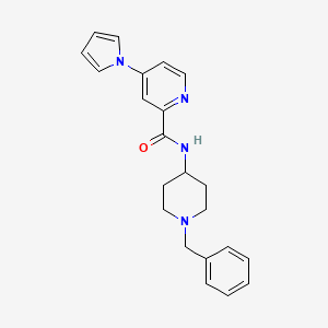 molecular formula C22H24N4O B2691698 N-(1-苄基哌嗪-4-基)-4-(1H-吡咯-1-基)吡啶甲酰胺 CAS No. 1421496-96-9