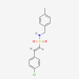 (E)-2-(4-chlorophenyl)-N-[(4-methylphenyl)methyl]ethenesulfonamide