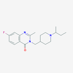 3-[(1-Butan-2-ylpiperidin-4-yl)methyl]-7-fluoro-2-methylquinazolin-4-one