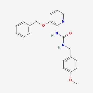 molecular formula C21H21N3O3 B2691712 1-[(4-Methoxyphenyl)methyl]-3-(3-phenylmethoxypyridin-2-yl)urea CAS No. 1023511-68-3