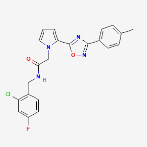 N-(2-chloro-4-fluorobenzyl)-2-{2-[3-(4-methylphenyl)-1,2,4-oxadiazol-5-yl]-1H-pyrrol-1-yl}acetamide