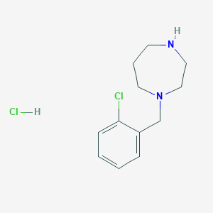 molecular formula C12H18Cl2N2 B2691715 1-(2-Chlorobenzyl)-1,4-diazepane hydrochloride CAS No. 1353979-10-8