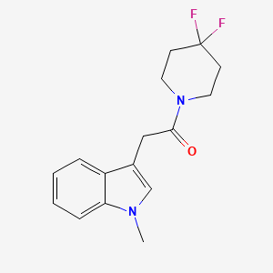 molecular formula C16H18F2N2O B2691716 1-(4,4-Difluoropiperidin-1-yl)-2-(1-methylindol-3-yl)ethanone CAS No. 2327352-10-1