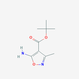 molecular formula C9H14N2O3 B2691723 Tert-butyl 5-amino-3-methyl-1,2-oxazole-4-carboxylate CAS No. 2248340-08-9
