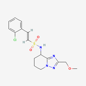 (E)-2-(2-Chlorophenyl)-N-[2-(methoxymethyl)-5,6,7,8-tetrahydro-[1,2,4]triazolo[1,5-a]pyridin-8-yl]ethenesulfonamide