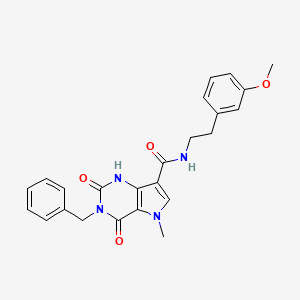 molecular formula C24H24N4O4 B2691725 3-苄基-N-(3-甲氧基苯乙基)-5-甲基-2,4-二氧杂-2,3,4,5-四氢-1H-吡咯[3,2-d]嘧啶-7-甲酰胺 CAS No. 921880-51-5