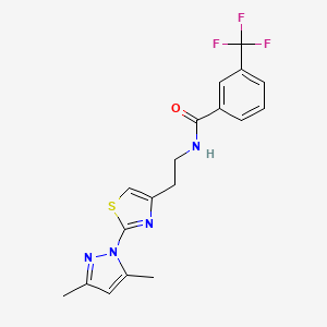 N-(2-(2-(3,5-dimethyl-1H-pyrazol-1-yl)thiazol-4-yl)ethyl)-3-(trifluoromethyl)benzamide