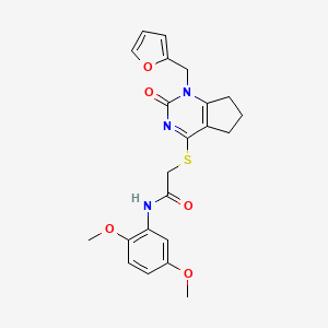 N-(2,5-dimethoxyphenyl)-2-((1-(furan-2-ylmethyl)-2-oxo-2,5,6,7-tetrahydro-1H-cyclopenta[d]pyrimidin-4-yl)thio)acetamide