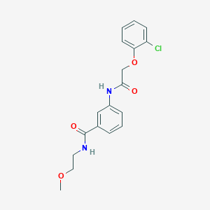 molecular formula C18H19ClN2O4 B269174 3-{[(2-chlorophenoxy)acetyl]amino}-N-(2-methoxyethyl)benzamide 