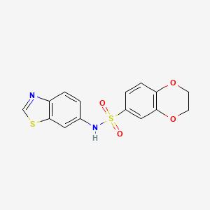 N-(1,3-benzothiazol-6-yl)-2,3-dihydro-1,4-benzodioxine-6-sulfonamide