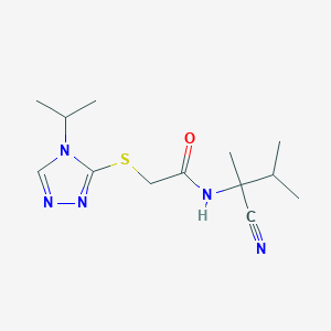 molecular formula C13H21N5OS B2691749 N-(2-氰代-3-甲基丁基)-2-[(4-异丙基-1,2,4-三唑-3-基)硫代基]乙酰胺 CAS No. 848906-91-2