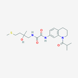 molecular formula C21H31N3O4S B2691752 N1-(2-羟基-2-甲基-4-(甲硫基)丁基)-N2-(1-异丁酰-1,2,3,4-四氢喹啉-7-基)草酰胺 CAS No. 1396781-60-4