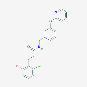 molecular formula C21H18ClFN2O2 B2691754 3-(2-chloro-6-fluorophenyl)-N-(3-(pyridin-2-yloxy)benzyl)propanamide CAS No. 1448058-14-7
