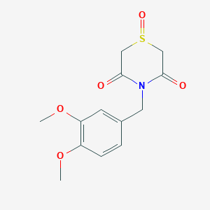 molecular formula C13H15NO5S B2691756 4-(3,4-Dimethoxybenzyl)-1lambda~4~,4-thiazinane-1,3,5-trione CAS No. 338794-20-0