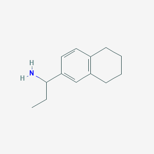 molecular formula C13H19N B2691758 1-(5,6,7,8-Tetrahydro-naphthalen-2-yl)-propylamine CAS No. 878733-62-1