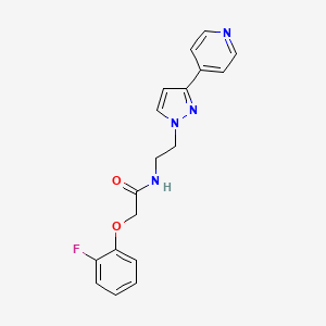 molecular formula C18H17FN4O2 B2691766 2-(2-fluorophenoxy)-N-(2-(3-(pyridin-4-yl)-1H-pyrazol-1-yl)ethyl)acetamide CAS No. 1448060-12-5