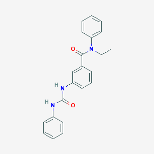molecular formula C22H21N3O2 B269177 3-[(anilinocarbonyl)amino]-N-ethyl-N-phenylbenzamide 